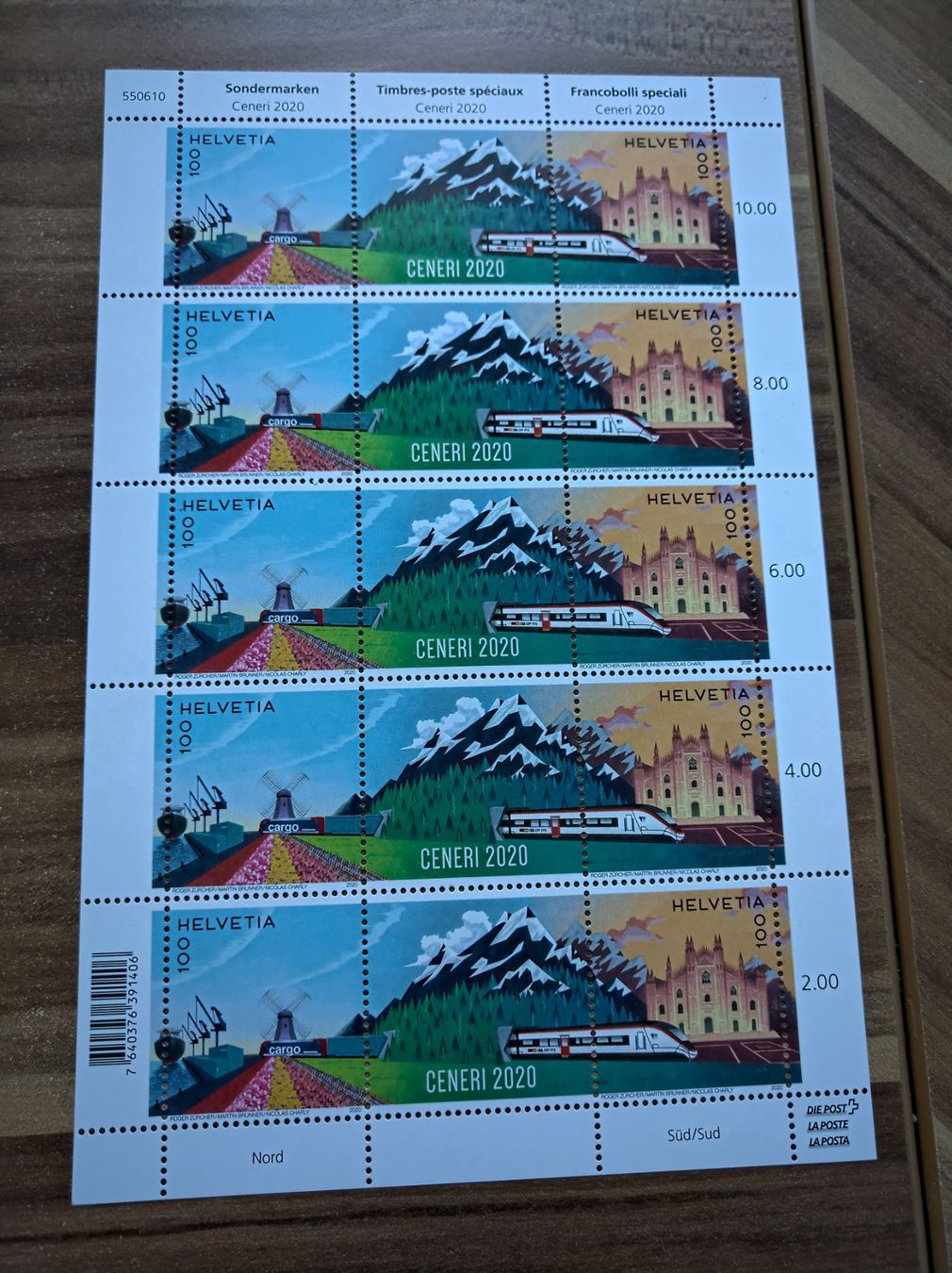 Alle Briefmarken: Zusammendruck Kleinbogen Ceneri 2020, Postfrisch – Neu (gemäss Beschreibung) aus Rickenbach SO von Bytebull