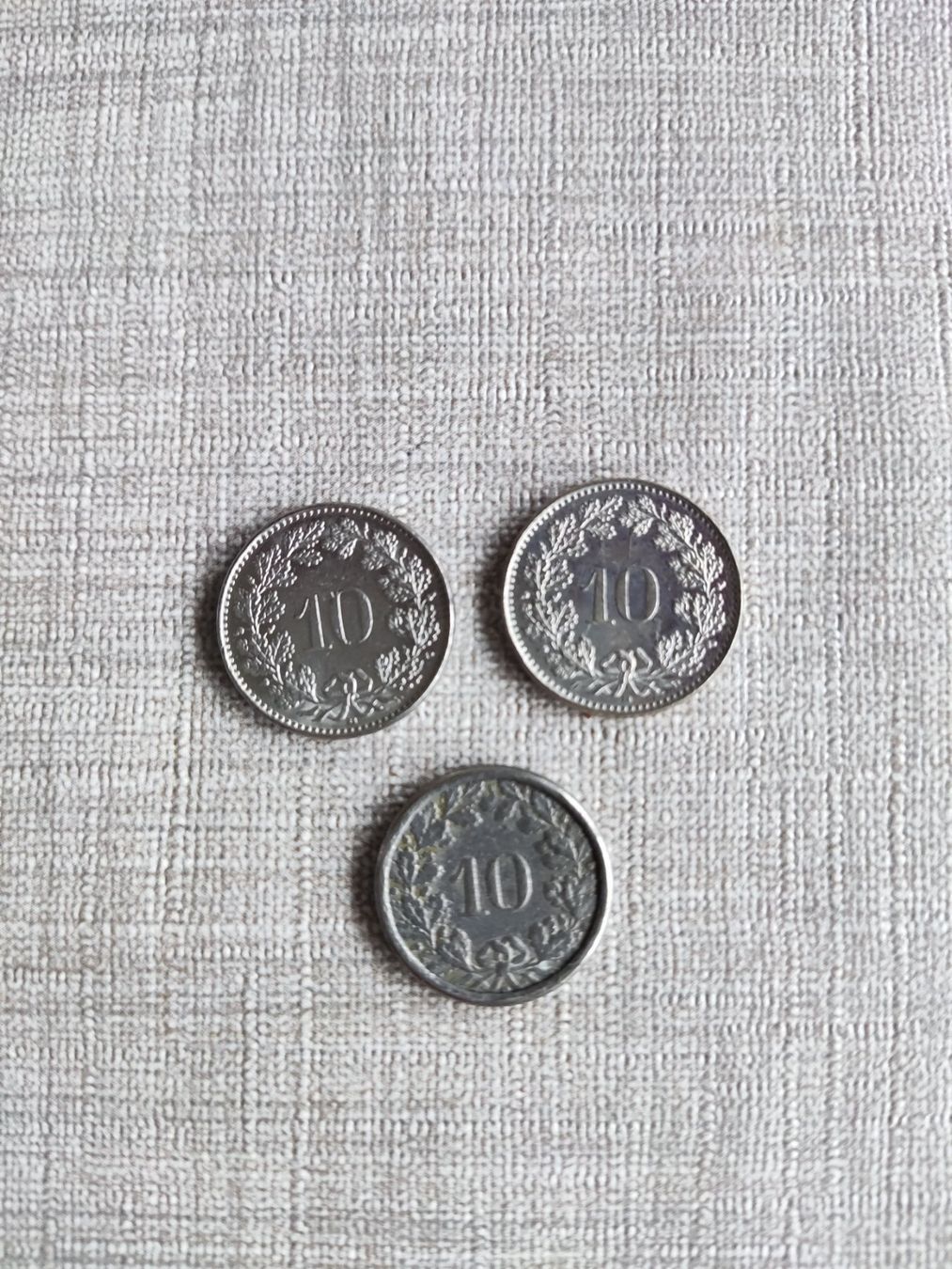 Tutti le monete: 3St. 0.10Fr.  CH Münzen – Usato da Gränichen venduto da dani065 1