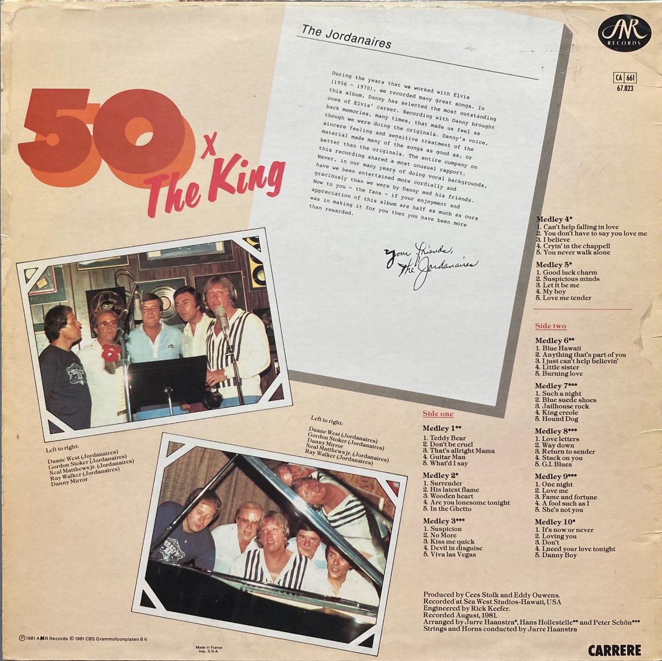 Dischi in vinile: DANNY MIRROR & LES JORDANAIRES - 50X THE KING - LES PLUS GRA – Usato da Poliez-Pittet venduto da Newtown-Records 1