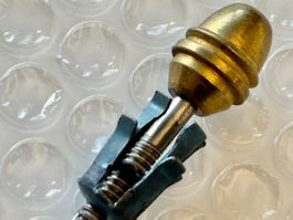 💚 8 ANTIKE MESSING STECKER UM 1930: RADIO VINTAGE🇨🇭