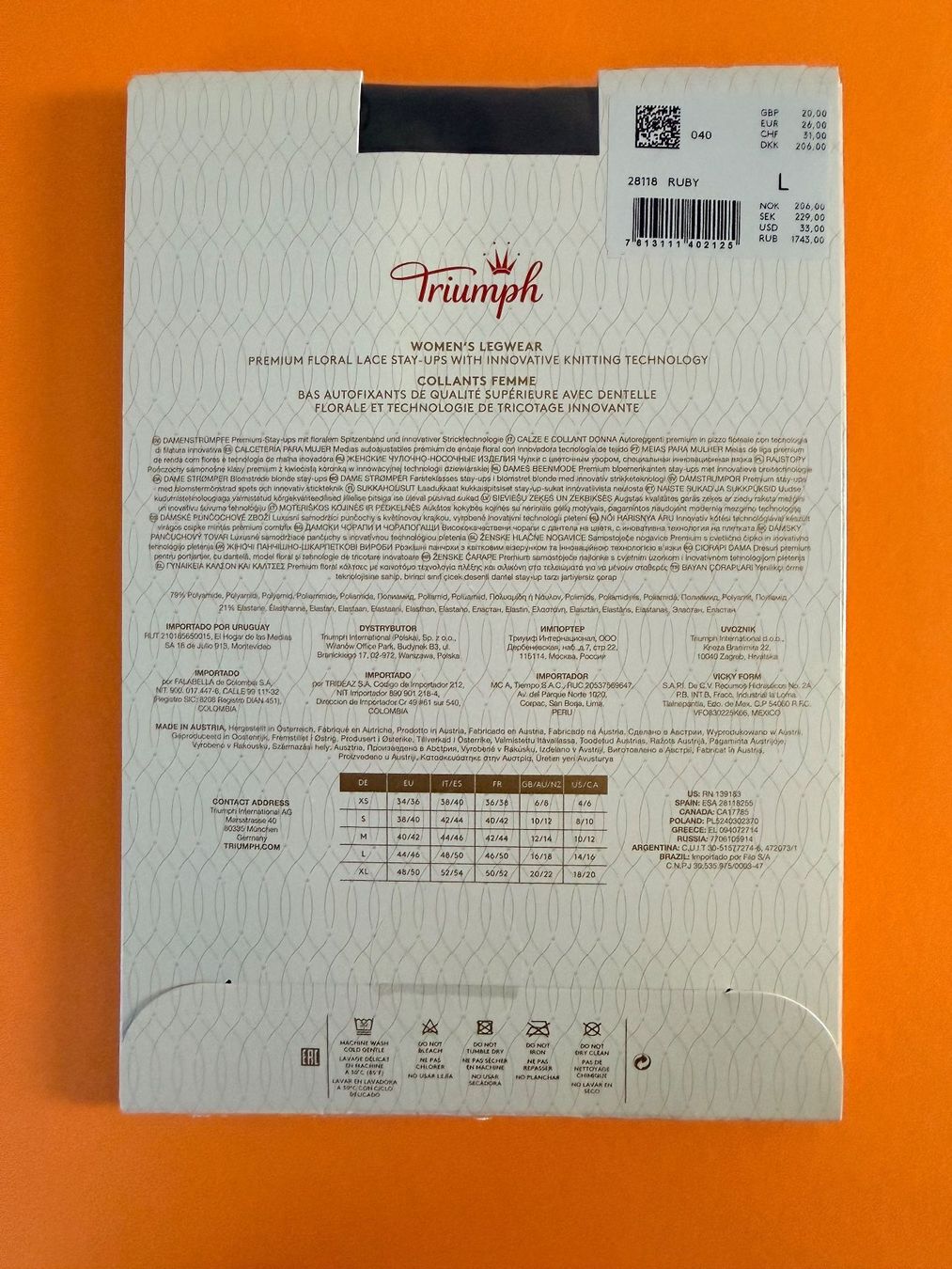 Strümpfe & Strumpfhosen: TRIUMPH, Stay-Ups BODY-MAKE UP 10 Ultra Sheer, Gr.L, Ruby – Neu und originalverpackt aus Rudolfstetten von gst_g7xl 1