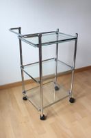 Vintage Barwagen Chrom Glas Mid Century Space Age Retro 70er