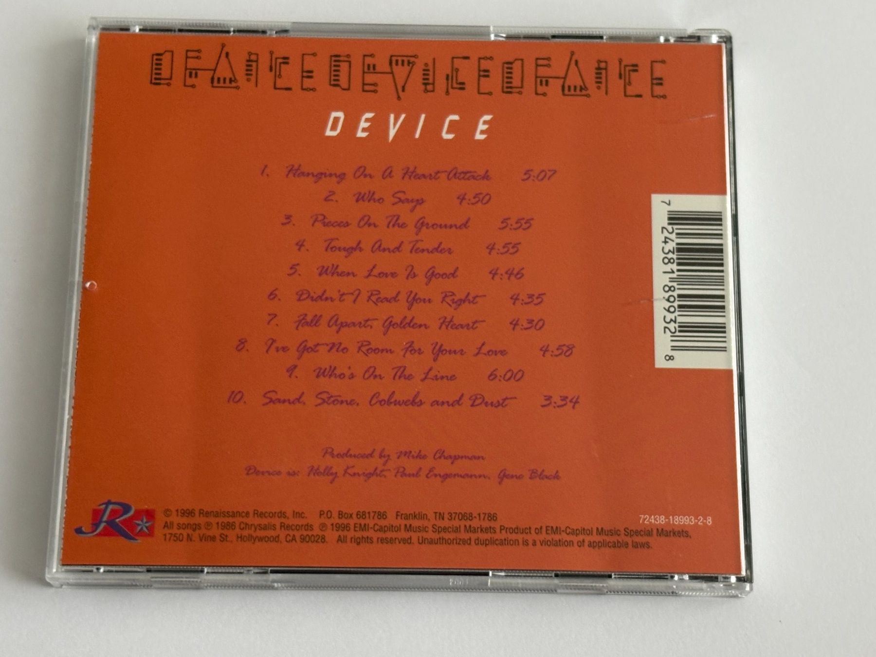 CD: DEVICE - 22B3 – Usato da Lohn-Ammannsegg venduto da Gladiator 1