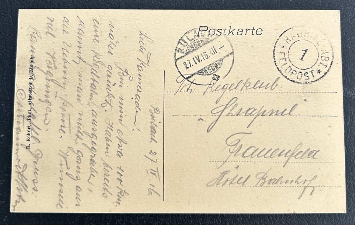 Ansichtskarten: AK Bülach 1916 – Gebraucht aus Horw von Tellbub 1