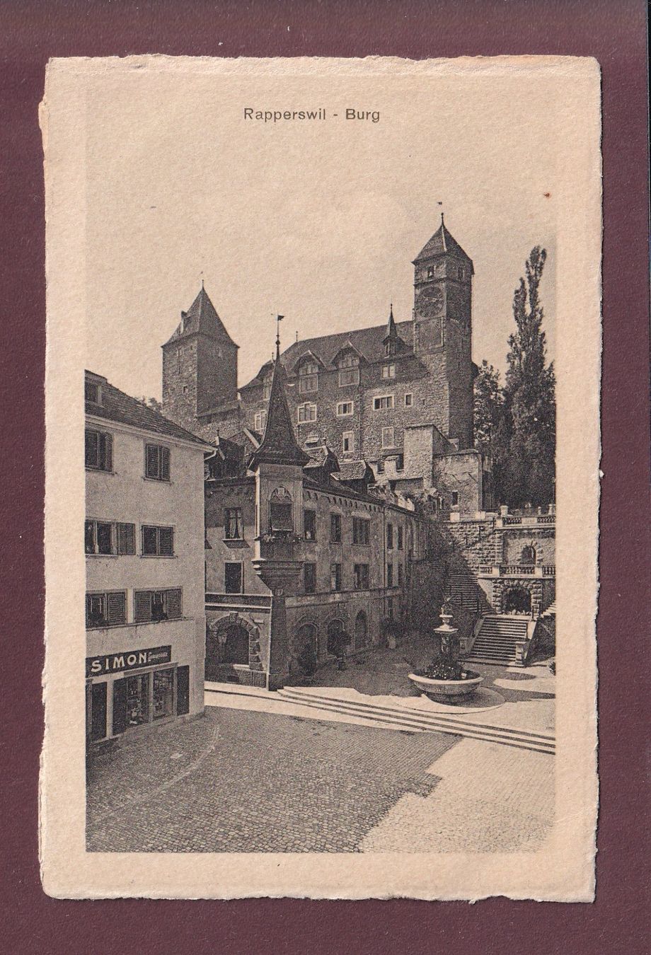Cartoline postali: RAPPERSWIL - Burg - 1916 – Usato da Pully venduto da nicecards