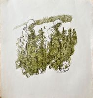 HUGO WÄLTI LITHOGRAPHIE SIGNIERT