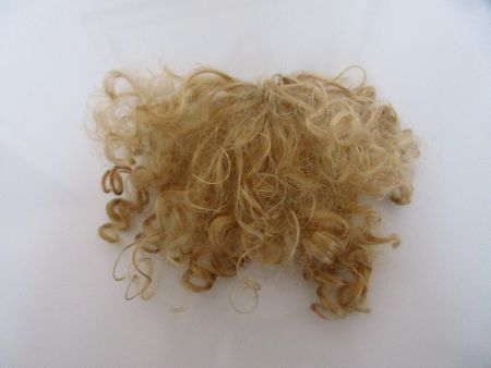 Puppen Perücke, 5.5 cm Kopfumfang, L: 14 cm, blond, gekraust