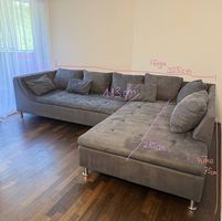 Ecksofa in Grau