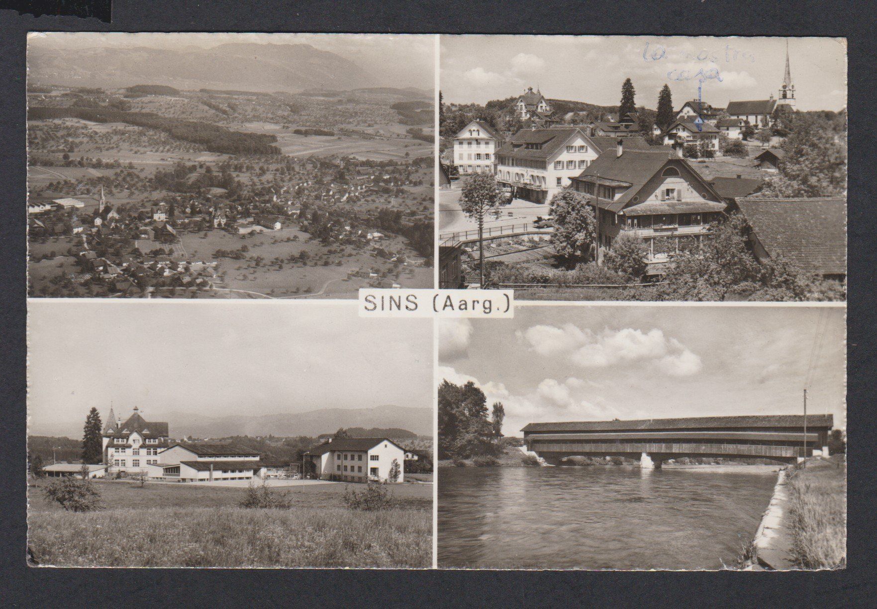 Cartoline postali: Sins  AG   :   alte Ansichtskarte 4-bildrig – Usato da Vitznau venduto da Ropaku