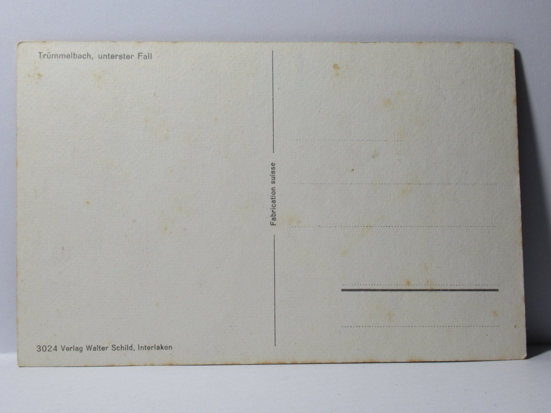 Cartoline postali: Trümmelbach , unterster Fall – Nuovo (secondo la descrizione) da Grenchen venduto da Bluemchen1900 1