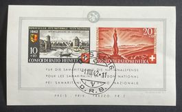 BUNDESFEIER BLOCK 1942 ⦿ *SELTENER STEMPEL*