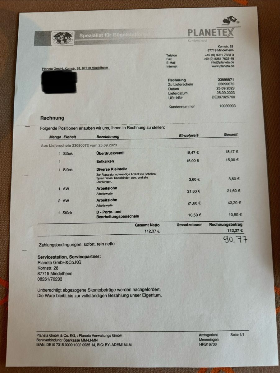 Ferri da stiro: Zedi Dampf Bügelsystem – Usato da Fehraltorf venduto da Rizu76 4