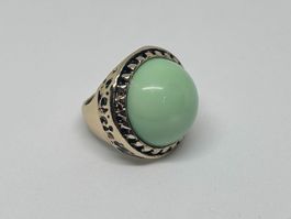Anello con Grande Cabochon Verde Menta – Taglia 19/20