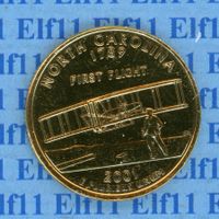 USD___0.25 2001D North Carolina 1789 unz 1/4 Dollar