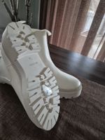 Bottines blanches tendance, taille 38