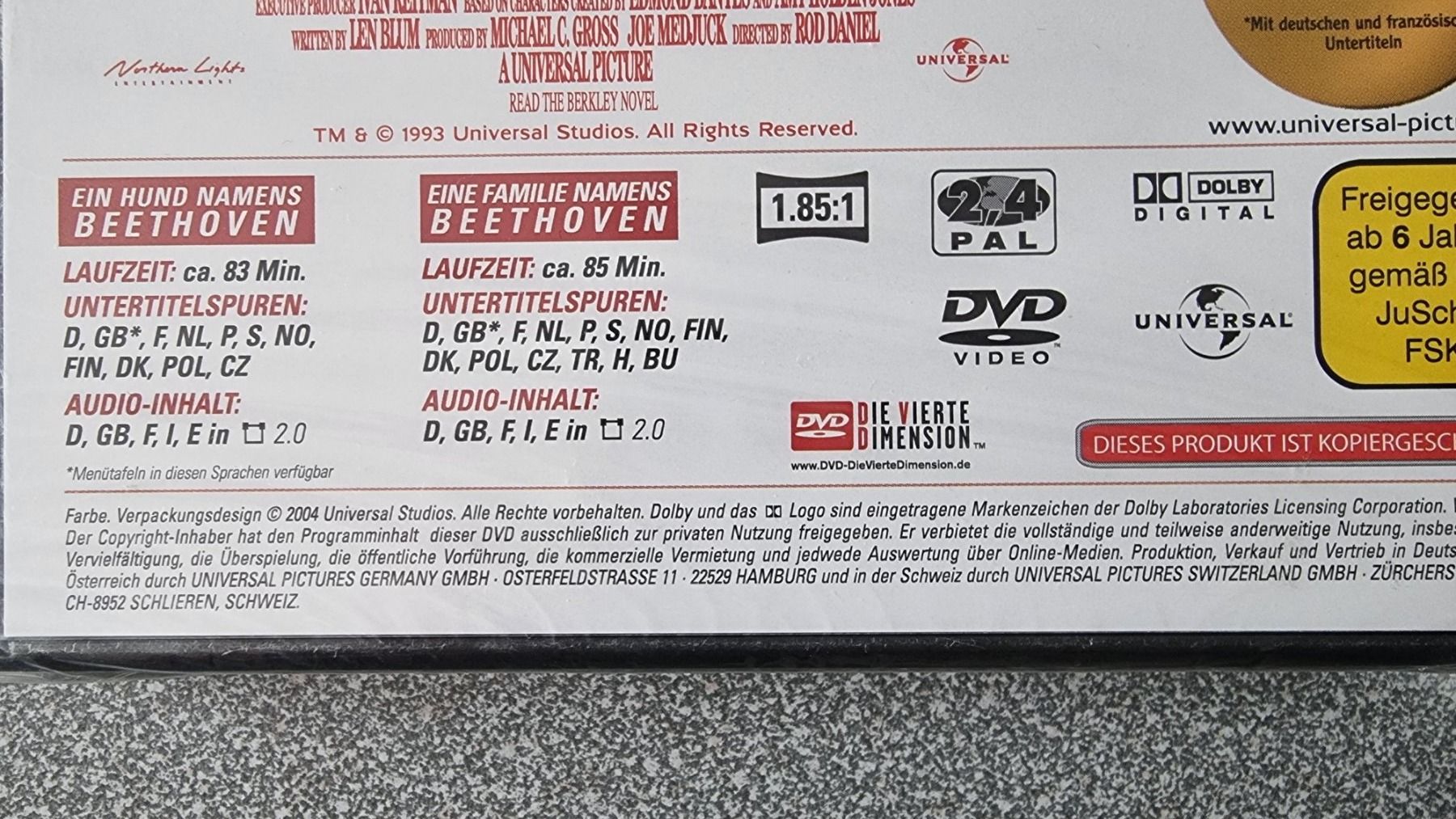 Tutti i DVDs: DVD Ein Hund names Beethoven 1-4 / NEU – Nuovo e nell'imballaggio originale da Oetwil am See venduto da fineli2 1