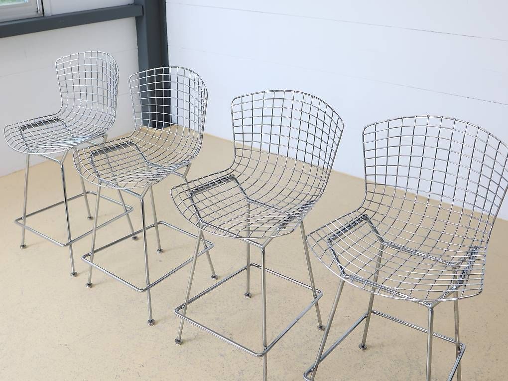 Knoll Sedie: Bertoia Counter Stool von Knoll | Chrom 4er-Set – Usato da Meinisberg venduto da atelier_TILIJA 2