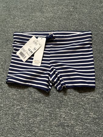 Badehose Kinder Gr 152 marineblau/weiss gestreift neu