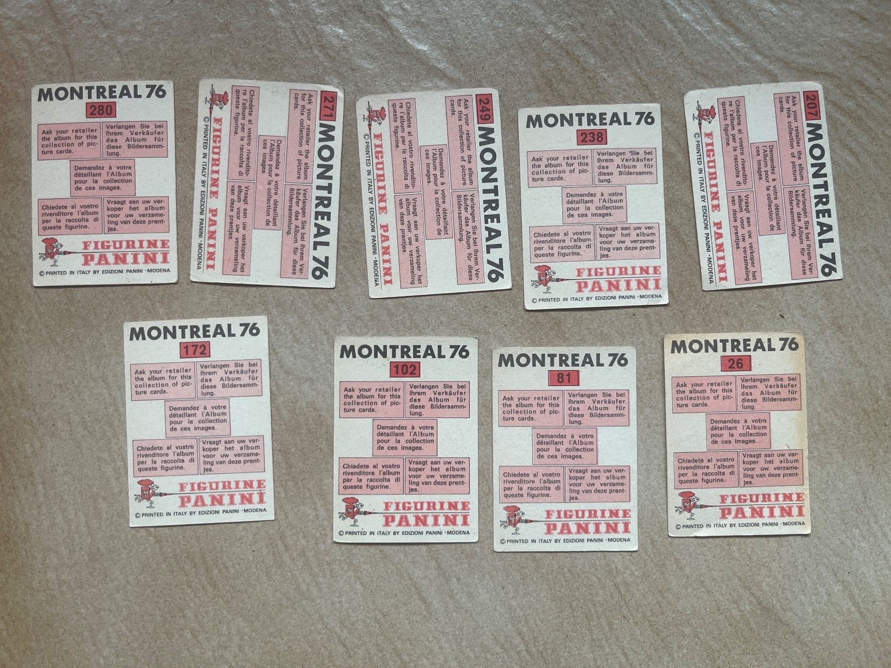 Panini Sammelbilder & Trading cards: 9 images Panini Montréal 76 – Gebraucht aus Vernayaz von Darkfrost 1