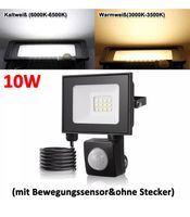 +10 w  Fluter Strahler Flutlicht  Bewegungsmelder warmweiss