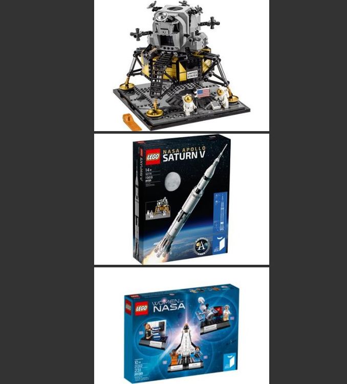 Lego NASA Bundle 3 Sets, Saturn V, Lunar Lander, NASA Women (Neu und ...