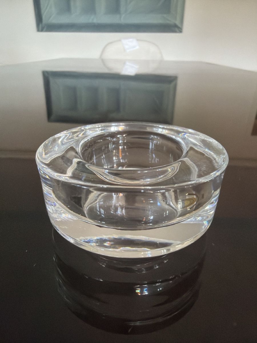 Portacandele: Teelichtglashalter Glas rund klar – Usato da Zürich venduto da joyfulgrace 1