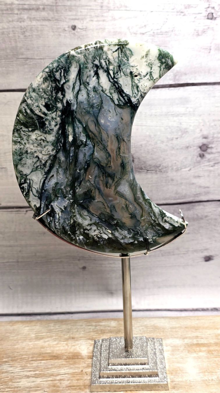 Minerali & Pietre curative: Grosser Moosachat Mond 444g – Nuovo (secondo la descrizione) da Matzingen venduto da Shay_Crystalz