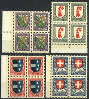 1926, Pro Juventute, Viererblöcke **