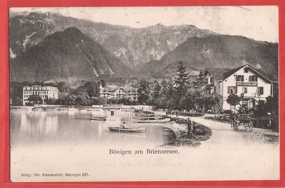 Bönigen am Brienzersee mit Hotel de la Gare - ca. 1905 (Gebraucht) in ...