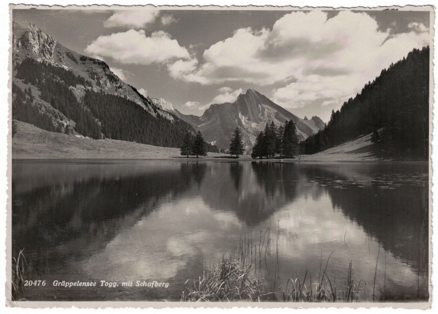 Cartoline postali: Gräppelensee mit Schafberg, gelaufen 1943 – Usato da Frauenfeld venduto da POML