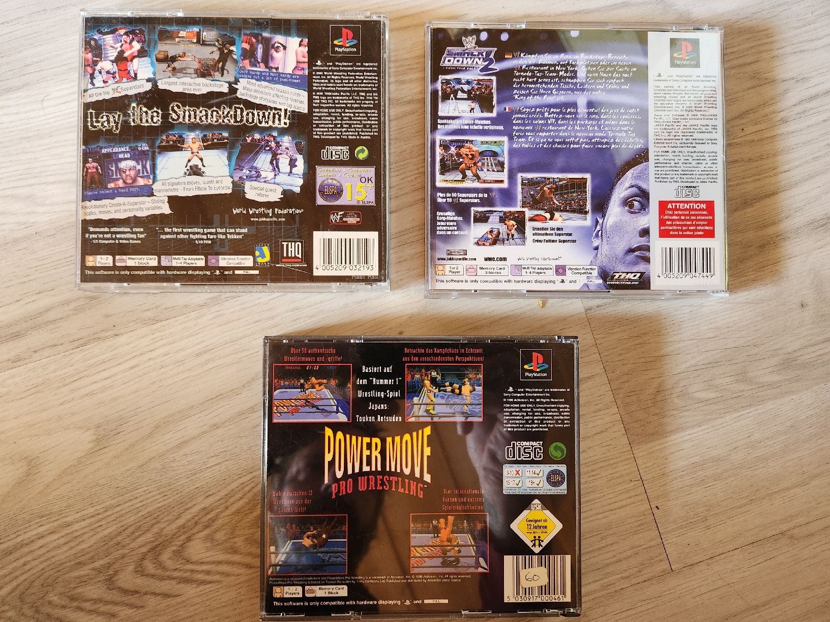 Sony Spiele: Playstation 1 PS1 Wrestling Sammlung, Smack Down, power move – Gebraucht aus Tafers von whereyogamesat 1
