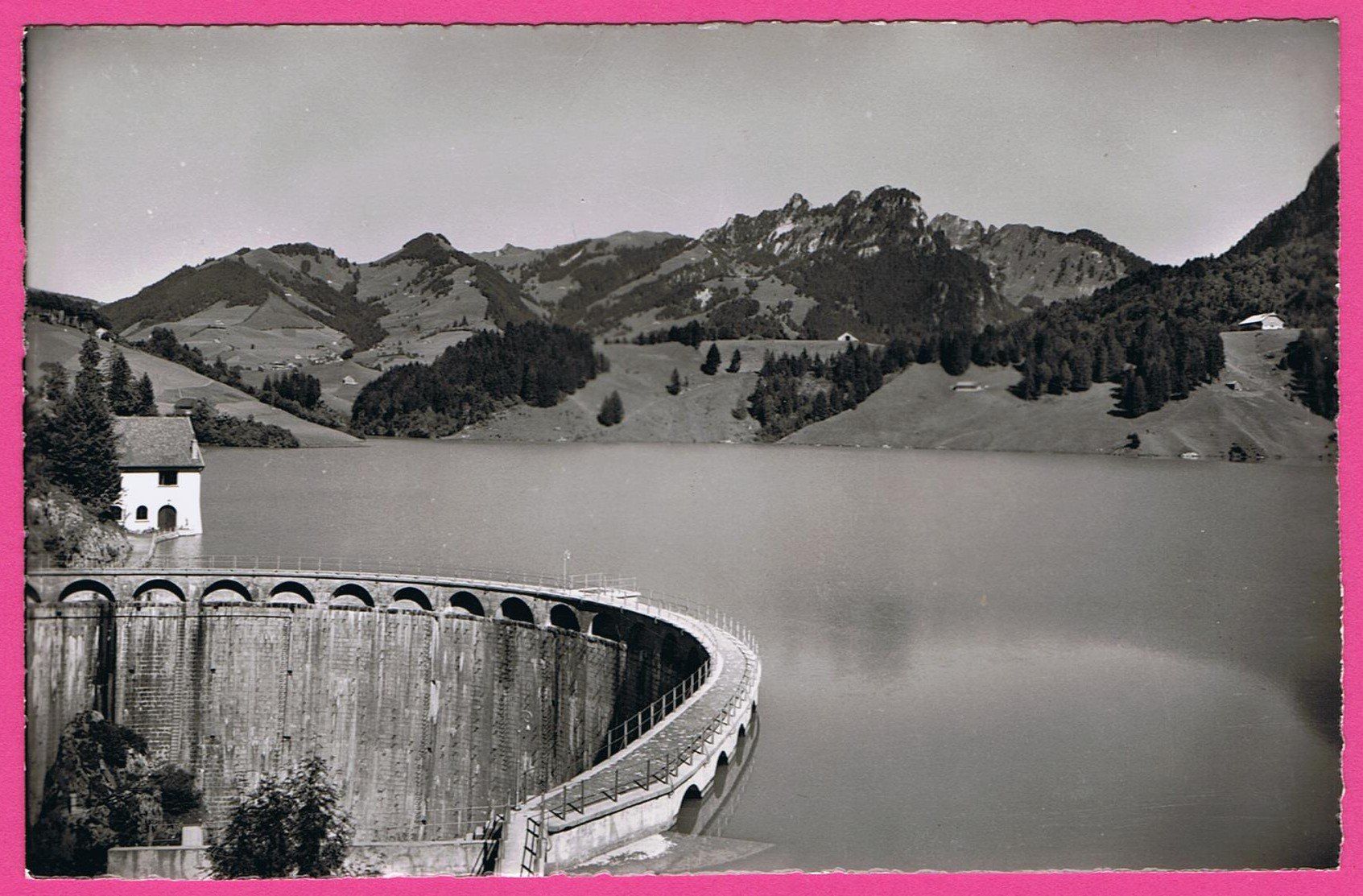 Ansichtskarten: Lac de Montsalvens Gruyère – Gebraucht aus Einsiedeln von dillie