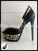Escarpins Sandales peep-toe Schutz 37 talon 15cm plateau 5cm
