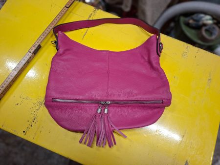Damen Handtasche pink aus Leder gebrauchter Zustand