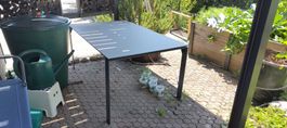 Stabiler Gartentisch Anthrazit / weiss 100 x 160 cm