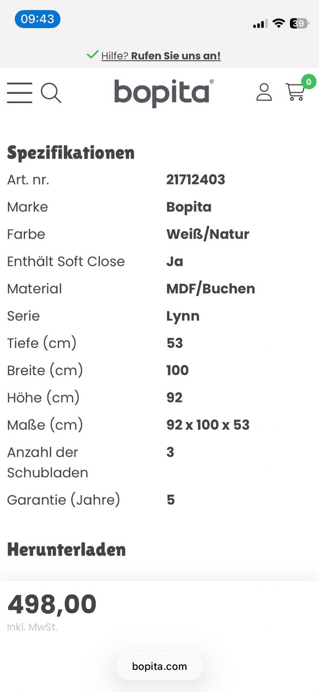 Bopita Wickeltisch & Zubehör: Wickelkommode - Bopita Lynn – Gebraucht aus Zürich von a_risch 4