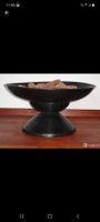 Grosse schwarze Metallschale von Globus