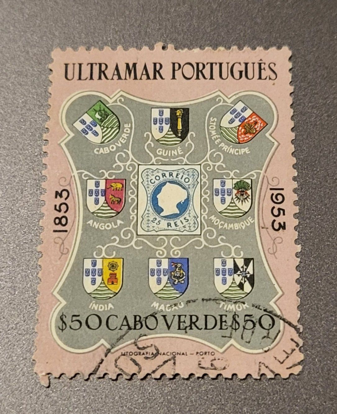 Tutti i francobolli: Kap Verde 1953 alte briefmarke – Usato da St Gallen venduto da Stampsalshobby