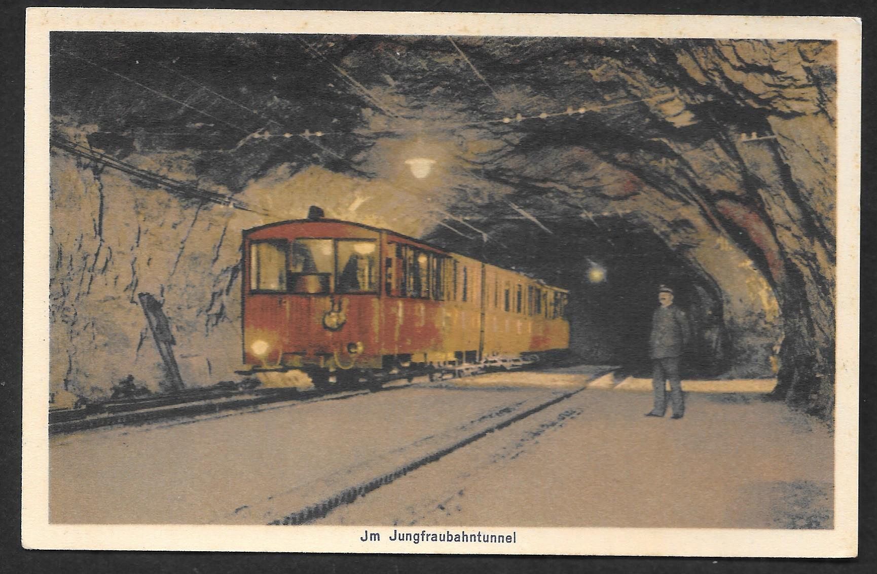 Ansichtskarten: Jungfraubahn im Tunnel – Gebraucht aus Olten von clotaldi