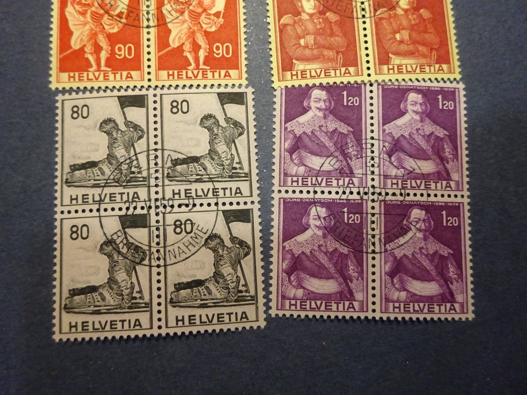 Tutti i francobolli: 1958 - 1959  4er Block mit Zentrumstempel – Usato da Appenzell-Steinegg venduto da adi1975 2