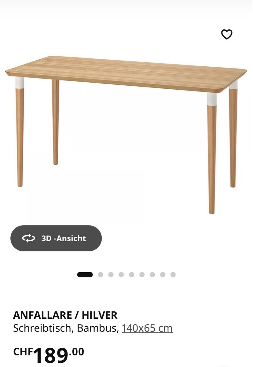 Ikea Schreibtische: IKEA Tisch Anfallare / Hilver – Gebraucht aus Zürich von karo_s38 2