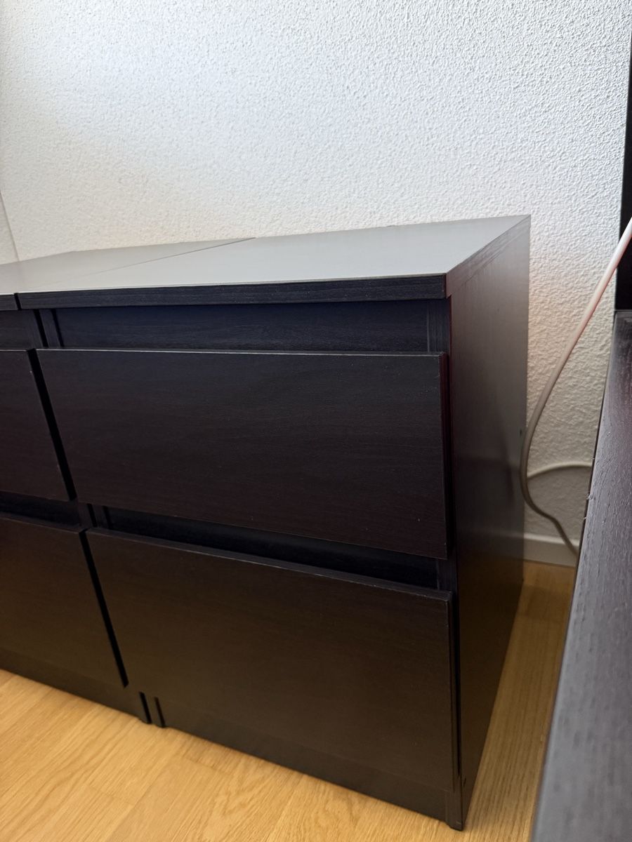 Comodini: 2er Set MALM Nachttisch Kommode schwarzbraun – Usato da Belp venduto da Zeyzey09 3