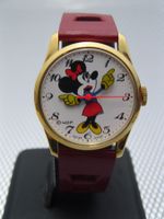 Vintage Walt Minnie Mouse Comic Uhr ungetragene Lagerware