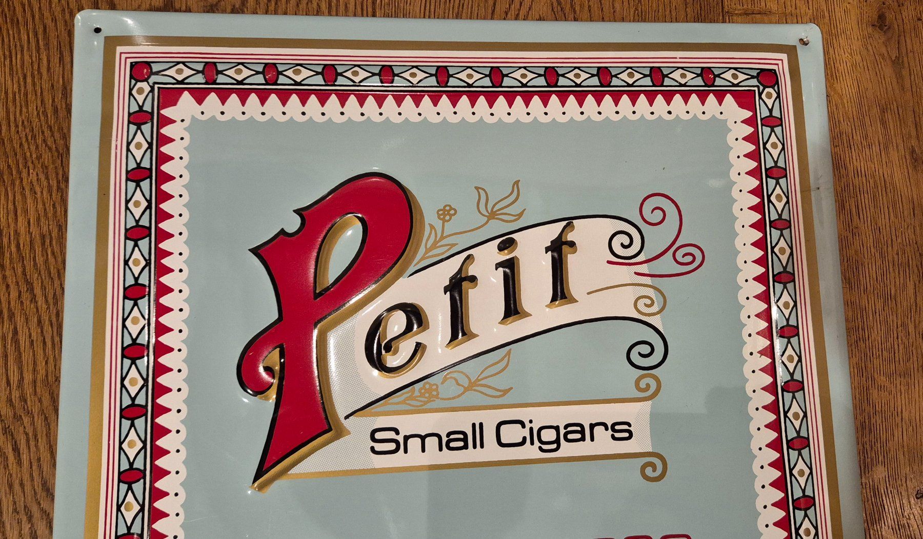 Insegne: Blechschild Petit Small Cigars von E. Nobel Denmark 40x45cm – Usato da Neerach venduto da SilliS 2