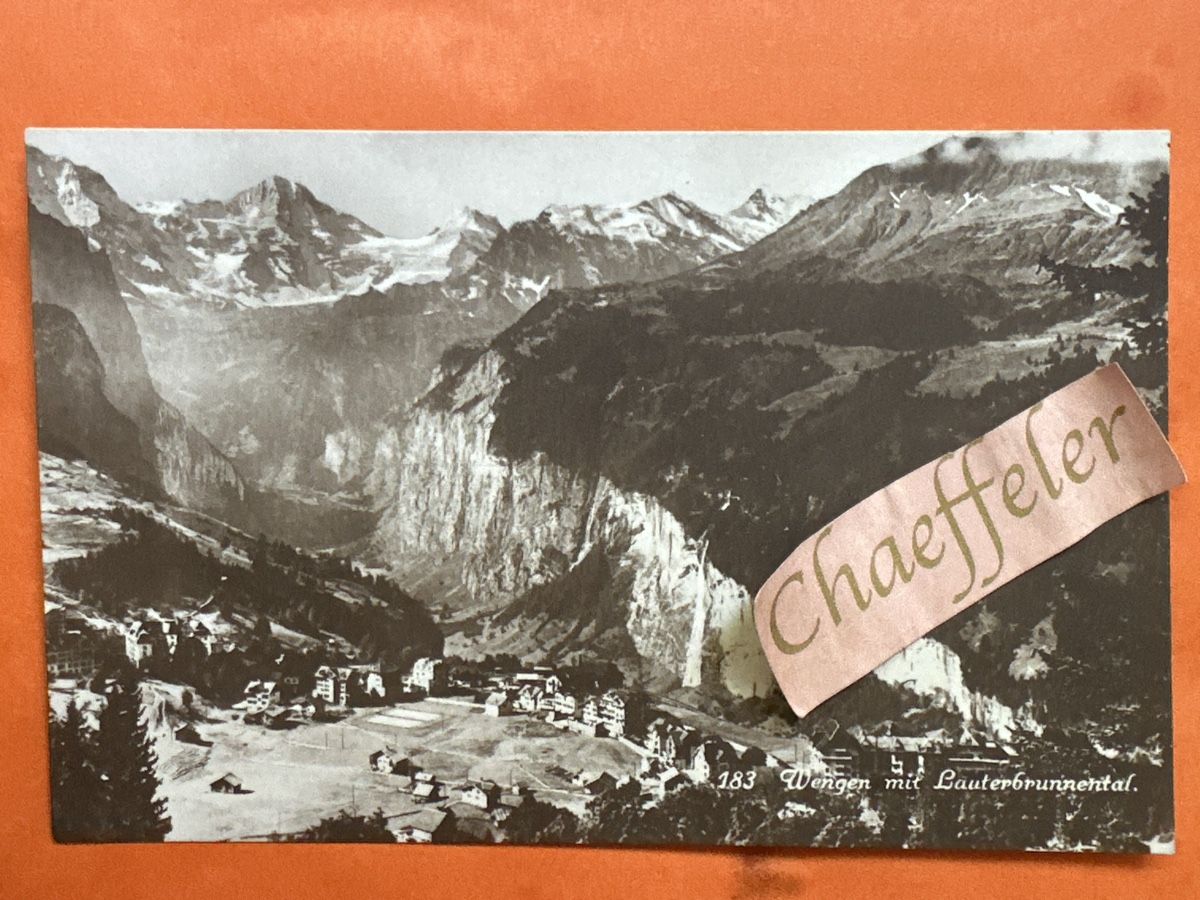 Cartoline postali: Ansichtskarte Wengen mit Lauterbrunnental alt – Usato da Zürich venduto da Chaeffeler