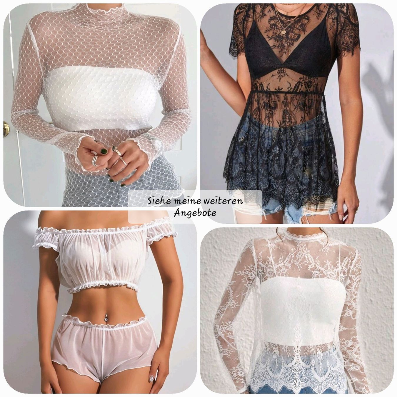 Camicette: Damen Bluse transparent gr.S / Neu – Nuovo e nell'imballaggio originale da Wädenswil venduto da sos_6vlx 1