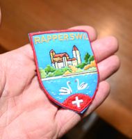 VINTAGE Badge RAPPERSWIL nos ST. GALLER STICKEREI
