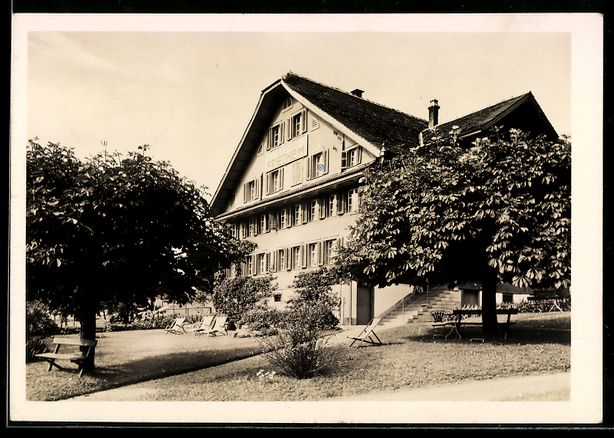 Cartoline postali: AK Weggis, Pension Friedheim mit Garten – Usato da Berlin venduto da bartko-reher