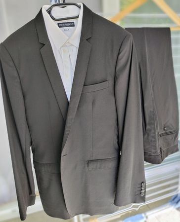 D&G komplett Anzug Gr. 48 Slim Fit Schwarz