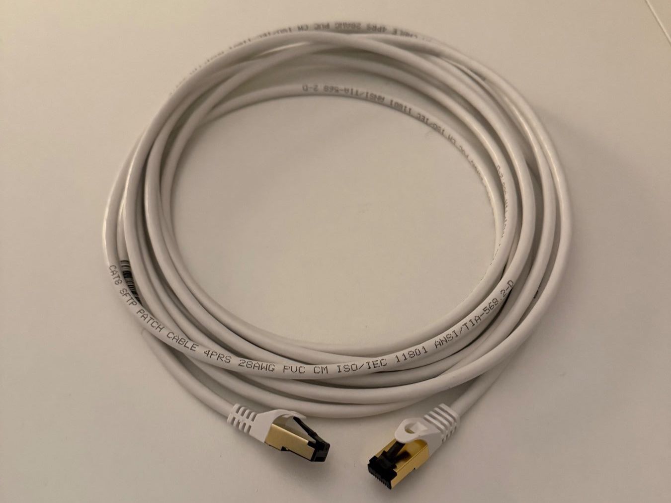 Cavi: 5m Cat8 Ethernet Patch Cable Shielded (SFTP) PVC – Usato da Pfäffikon, SZ venduto da pio_9gpk